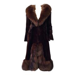 Retro Christian Dior Haute Couture Fur Coat same as Brigitte Bardot's ca.1970