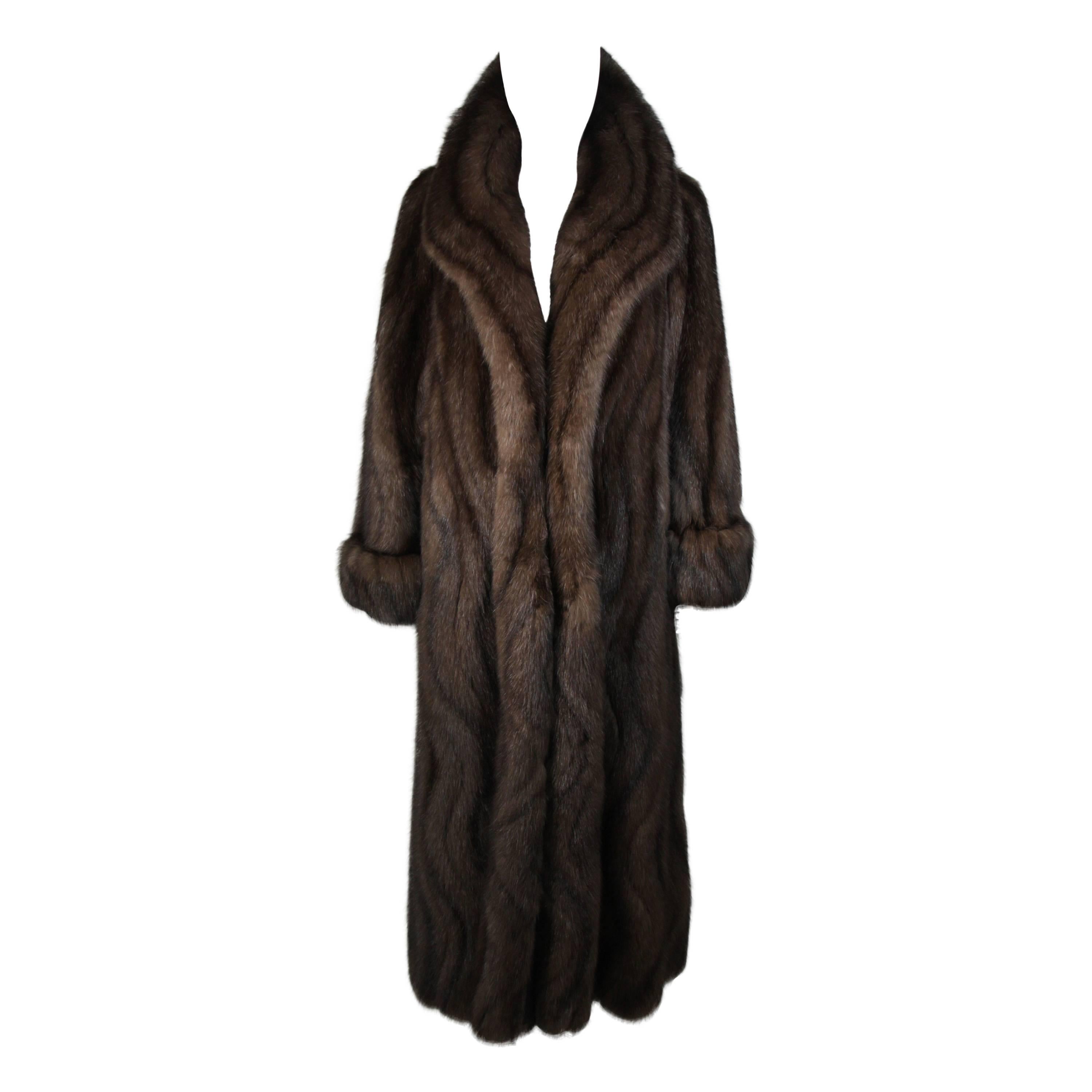 Russian Sable Coat with Wave Pattern Excellent Condition Retail $300, 000.00