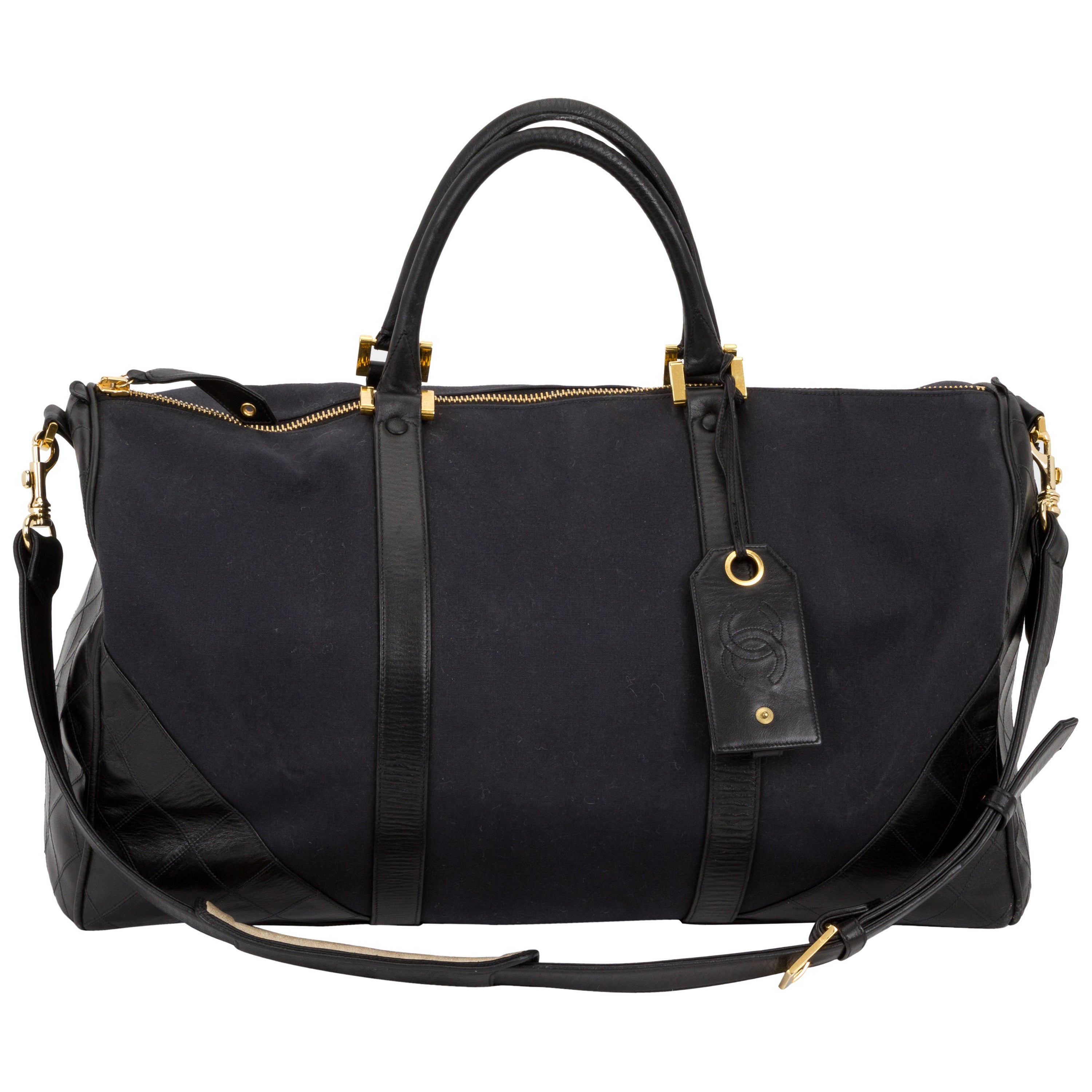 Chanel Vintage Timeless Convertible Duffle Leather Large at 1stDibs