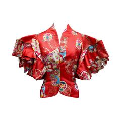 Galliano for Dior Dramatic Red Chinese Style Jacket, 2003
