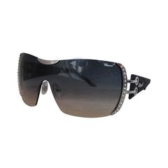 Chopard Navy Sunglasses w/ Rhinestone - SHW