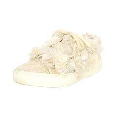 Chanel Ivory Floral Lace Sneakers sz 38
