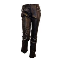 Dolce & Gabbana Black Leather Pants