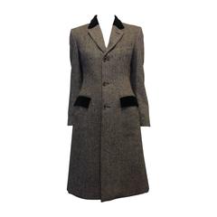 Jean Paul Gaultier Grey Herringbone Coat