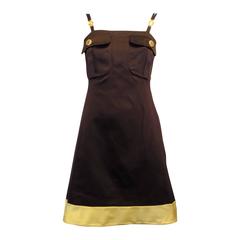 Versace Brown Satin Dress
