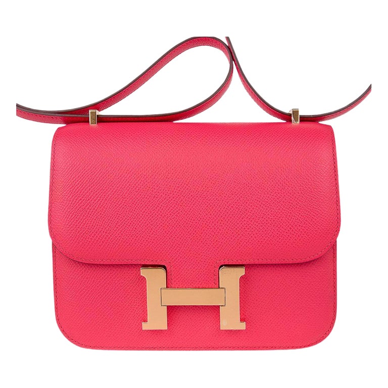 Hermes Constance 18 Mini Bag Rose Extreme Pink Epsom Gold Hardware For Sale  at 1stDibs | hermes constance bag price, hermes bag, hermes mini constance
