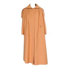 Courreges Camel Wool Coat with Hood