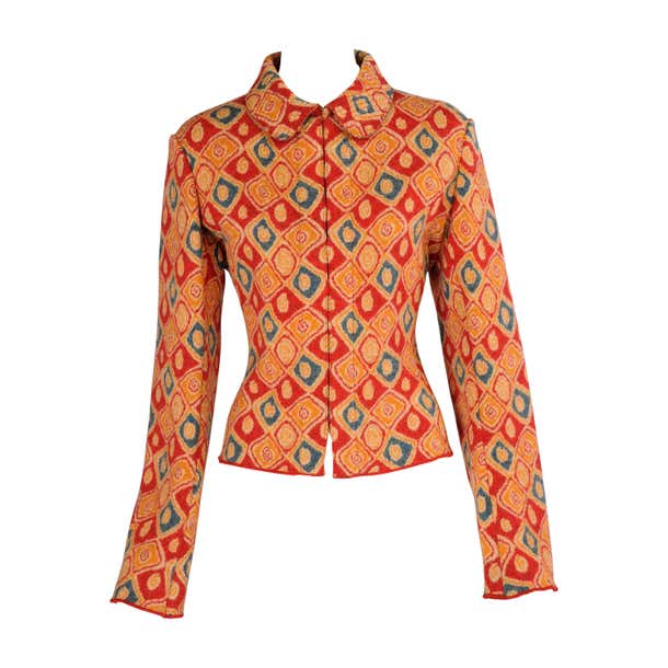 Azzedine Alaia Patterned Wool Jacket For Sale at 1stDibs | godago ...