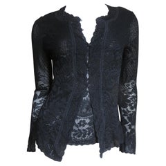 Used John Galliano Lace Cardigan and 2 Camisoles Set