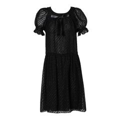 Hanae Mori Vintage Metallic Flecked Silk Dress