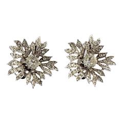 Vintage Mitchel Maer for Christian Dior Flower Earrings at 1stDibs