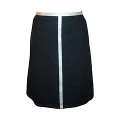 2004 Chanel Black & White Ribbon Trimmed Skirt - 40