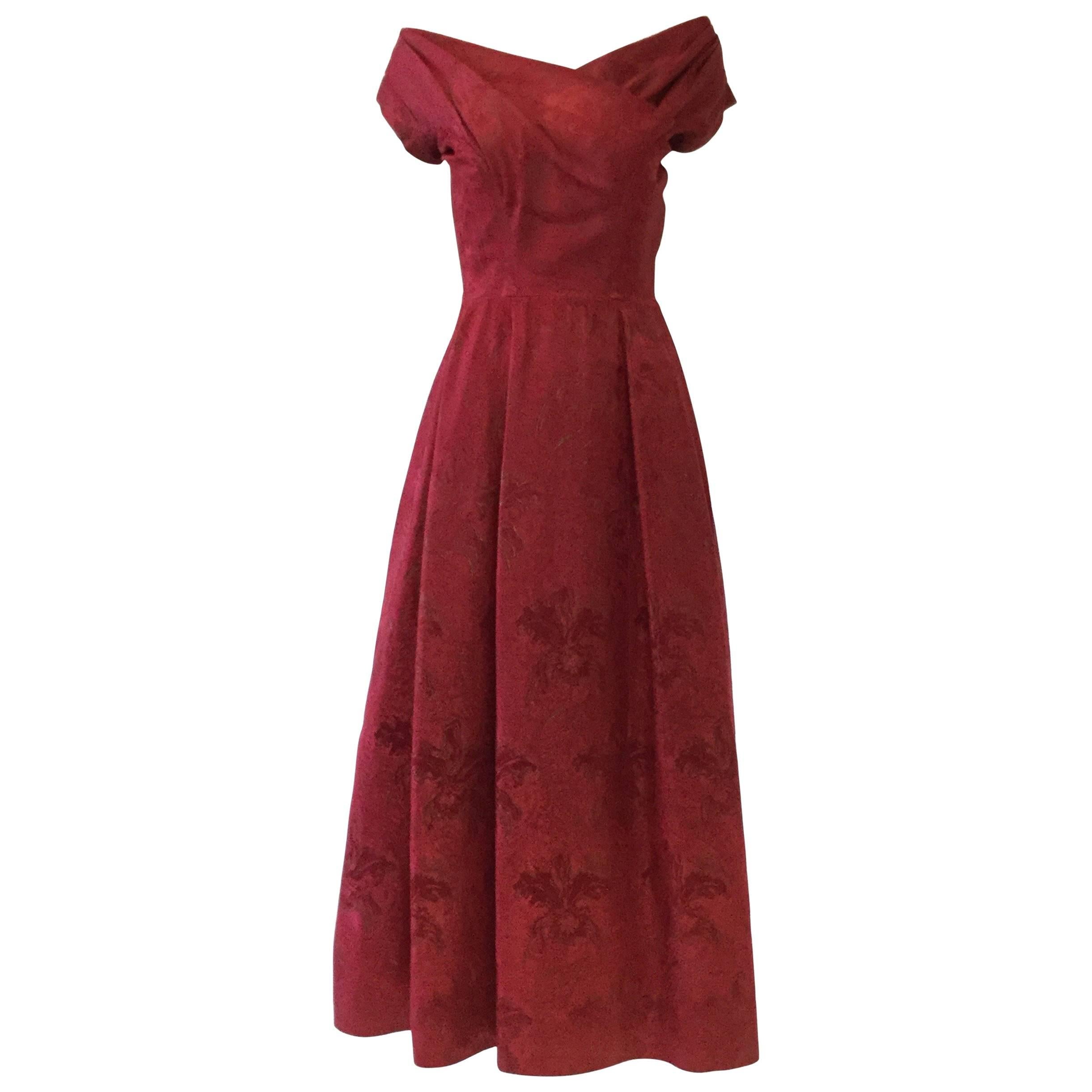 Late 1950s Yves Saint Laurent for Christian Dior Ball Gown For Sale