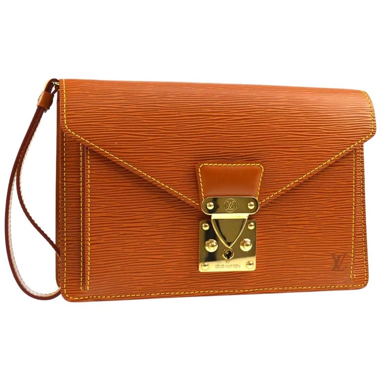 New Moda Luxe London Envelope Clutch Purse Bag Cognac Brown
