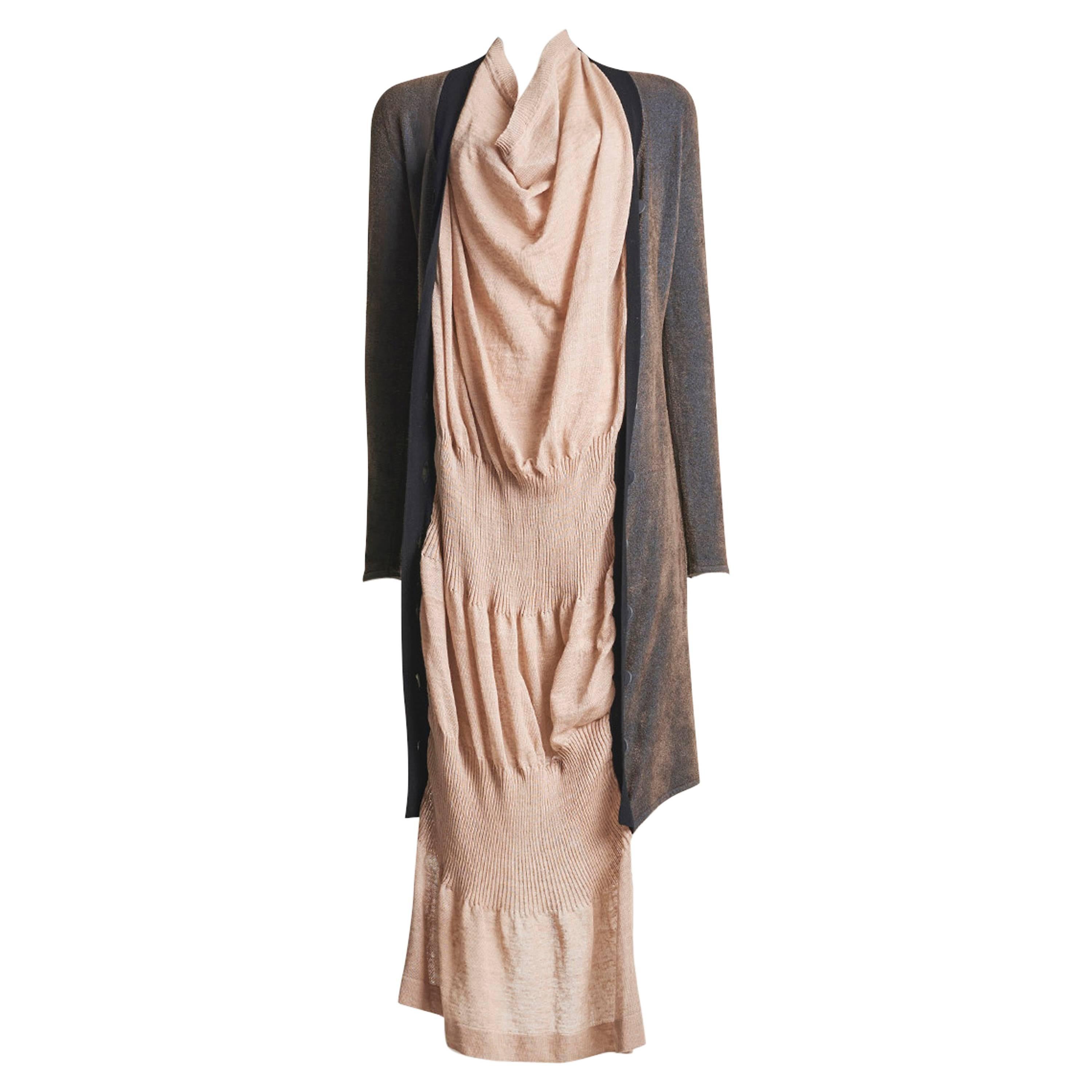 Vivienne Westwood Gold Label Two Tone Cardigan Dress For Sale