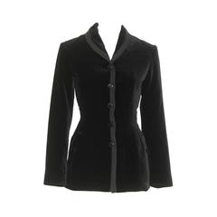 Azzedine Alaia Fitted Velvet Jacket 1980's