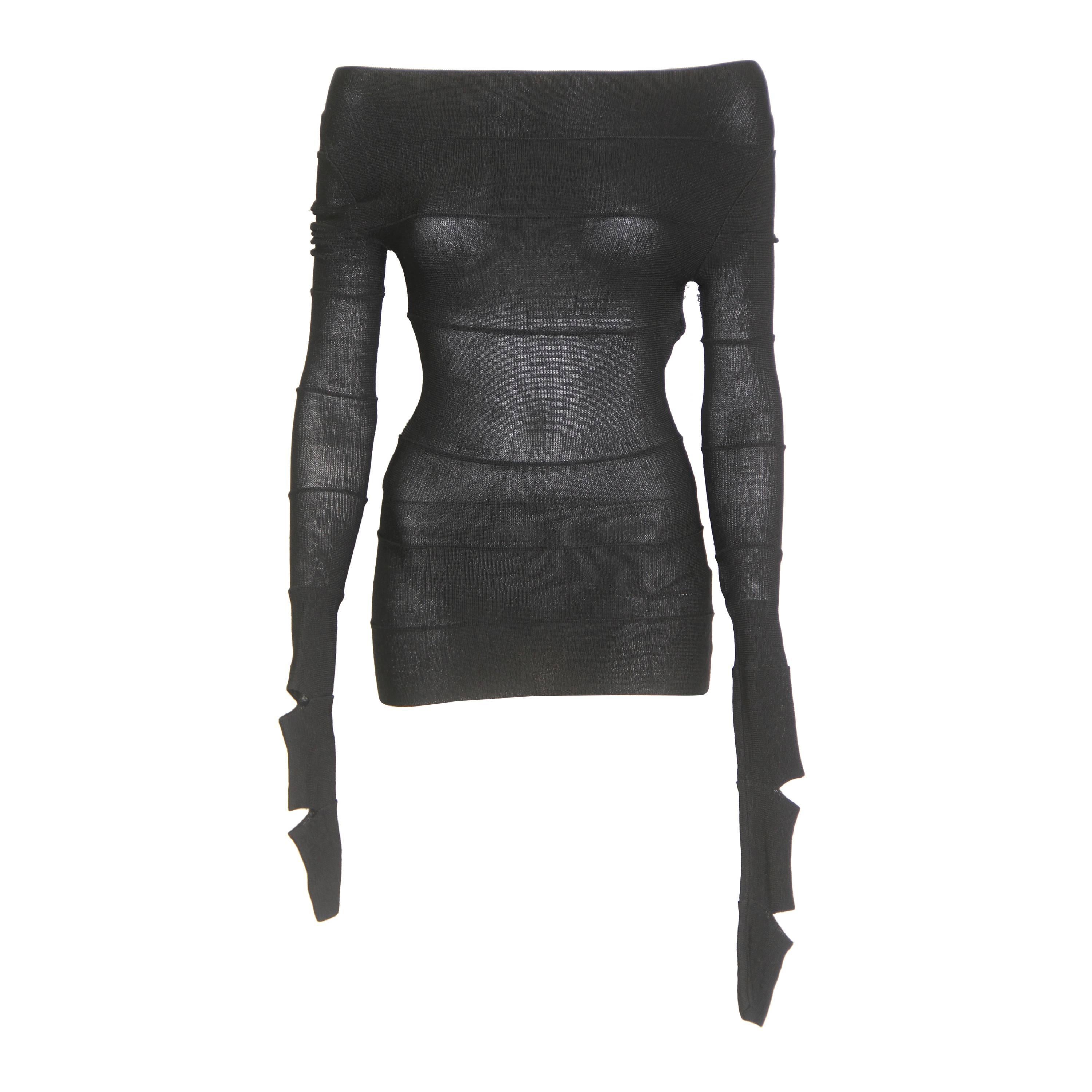 Tom Ford For Gucci Cut-Out Stretch Mini Dress 1990's For Sale