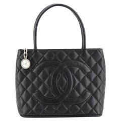 Chanel Medallion Tote Quilted Caviar