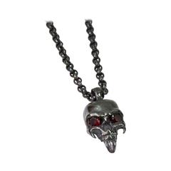 Dynamic Sterling Silver Skull Pendant and Chain