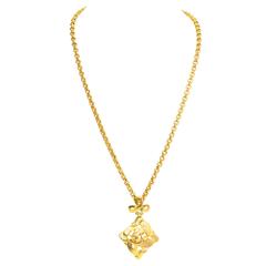 Chanel Vintage ’97 Gold Diamond Pendant Necklace