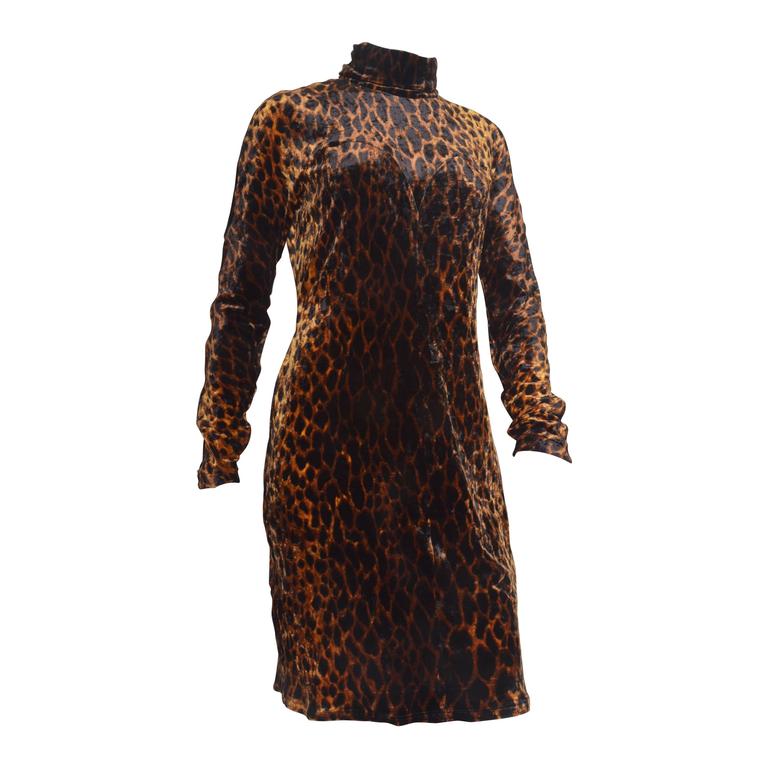 leopard print stretch dress