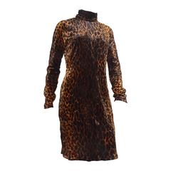 Gianni Versace Couture Leopard Print Stretch Dress