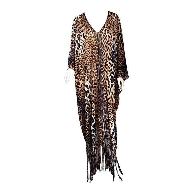 ysl leopard dress