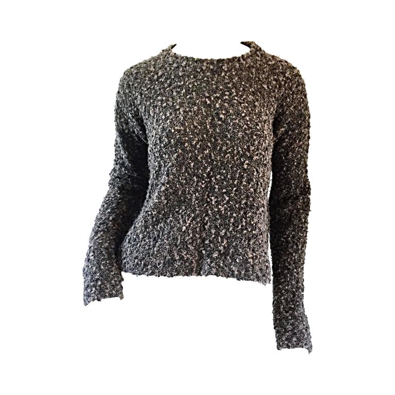 Chic Vintage Alessandra ' Made in Italy ' Gray Comfy Slouchy Crop Top ...