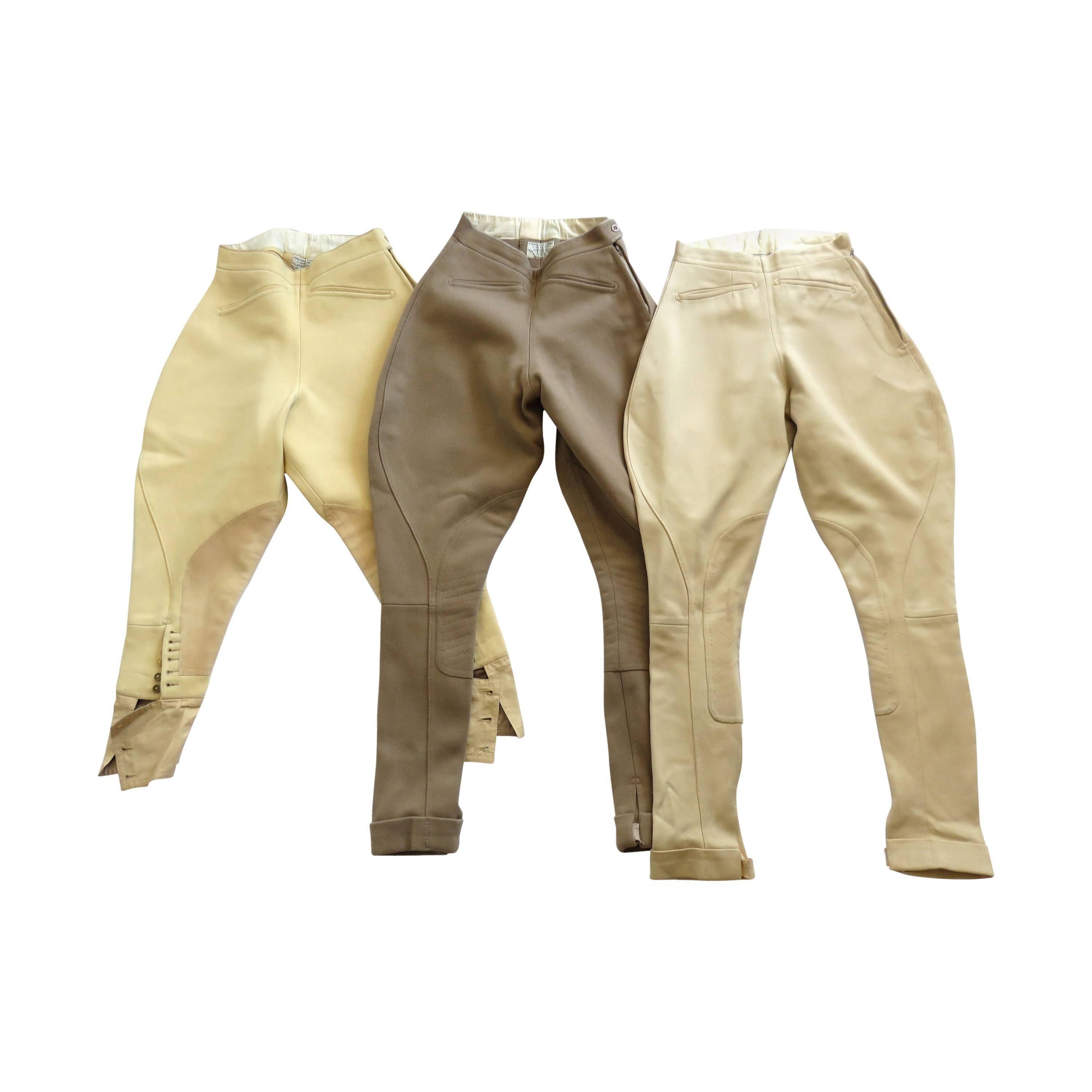 1960
s H. HUNTSMAN 
SONS Lot of 3 Women
s equestrian jodhpurs For Sale