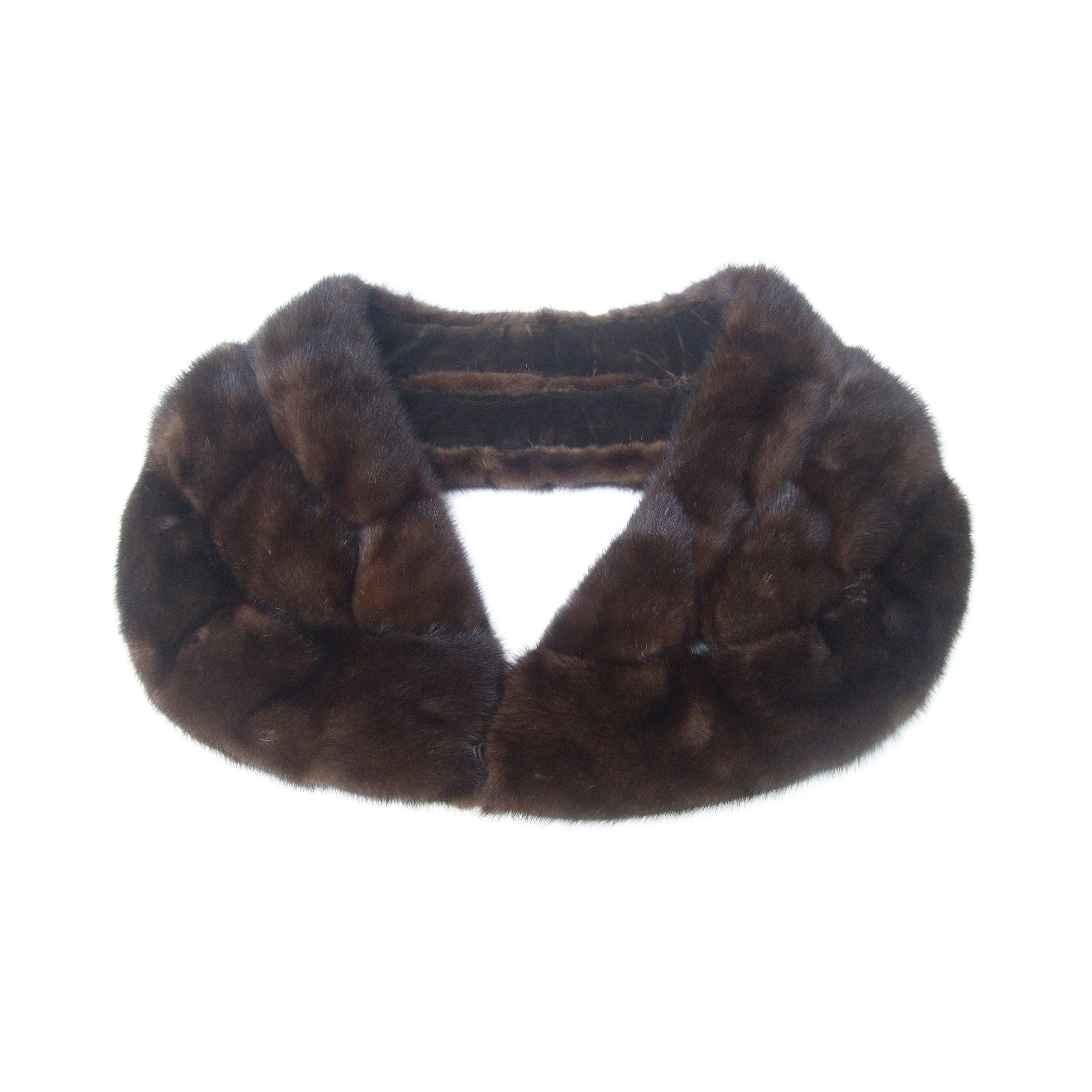 Luxurious Plush Triple Band Mink Shrug c 1960 For Sale