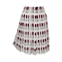 Prada Runway Lipstick  Print Skirt Rare & Collectable