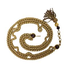 Chanel Gold-Toned Chain Belt with Gripoix