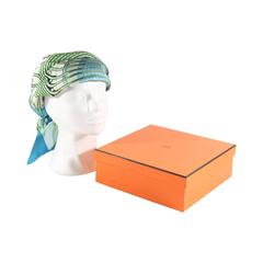 HERMES PARIS VINTAGE 100% Silk TURBAN HAT Alternateur by PIERRE PERON w/ BOX