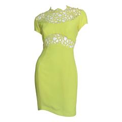 Thierry Mugler Bodycon Dress With Lace Midriff & Decolletage 8