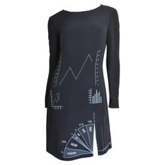 Moschino Charts and Graphs Screen Print Dress