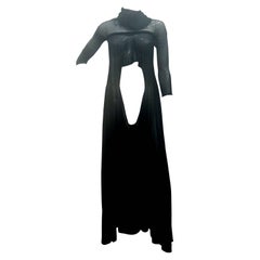2003 Alexander McQueen Museum Piece See throught Black net Dress