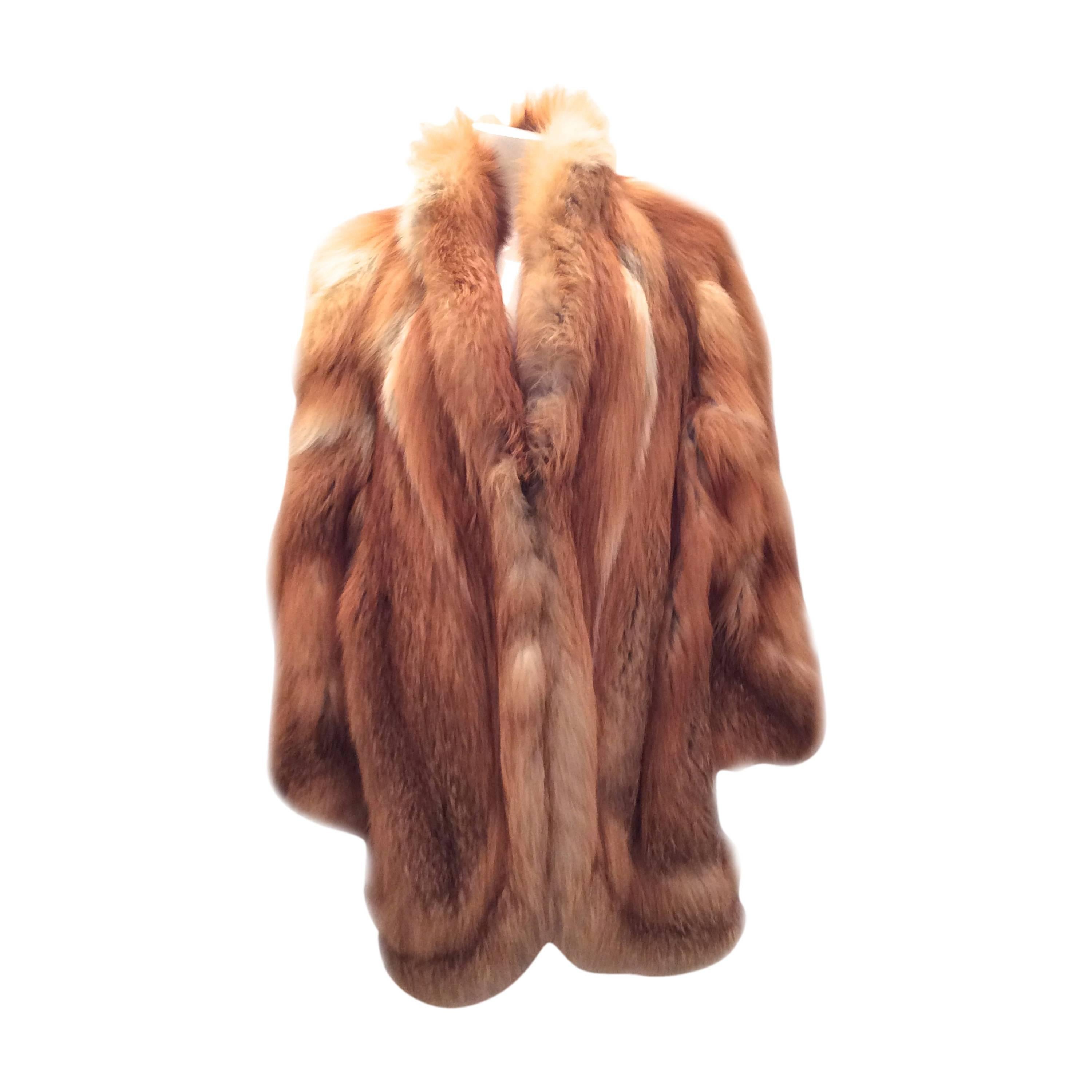 Beautiful Red Fox Jacket - Size Large