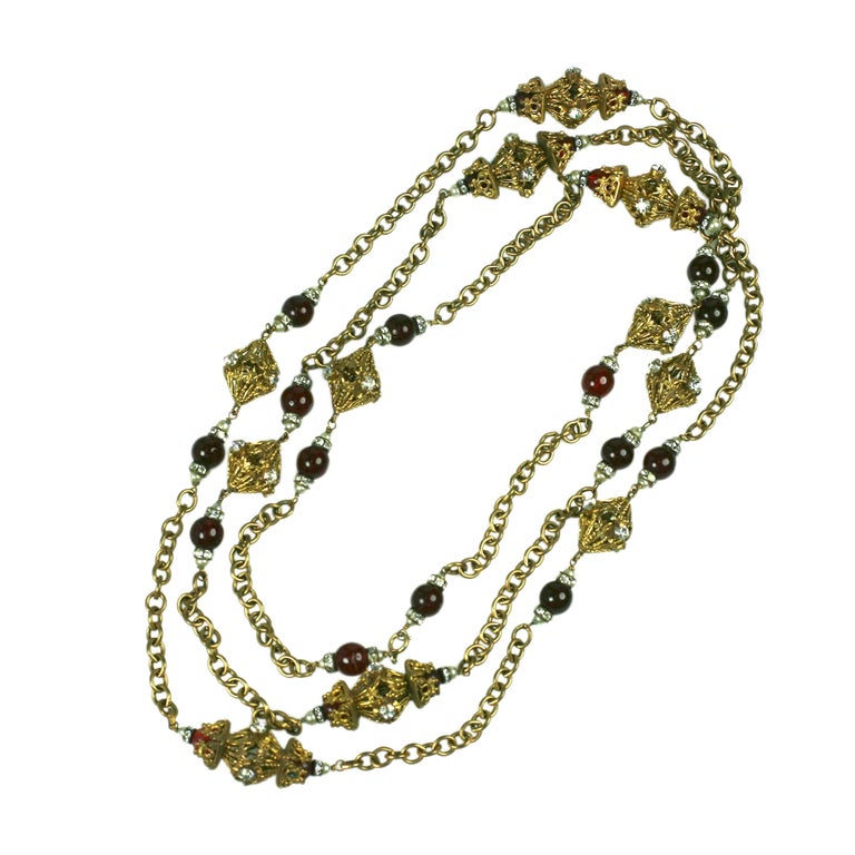 Chanel Iconic Sautoir Necklace by Goossens For Sale