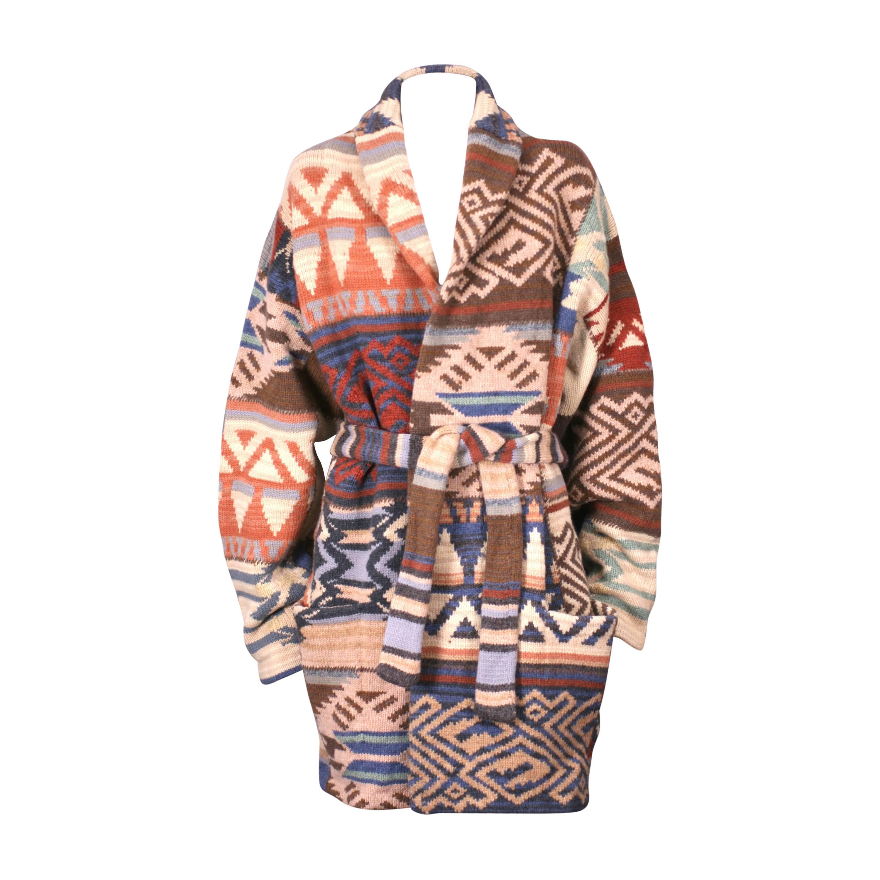 Hand Knit Navajo Patterned Sweater, Ralph Lauren