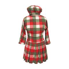 1960s English pleated mini dress and beret ensemble by 'Boutique Fashions' 10