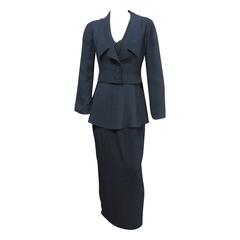 Vintage CHLOE 3 piece Ensemble with Jacket, Top & Skirt with Button Detail