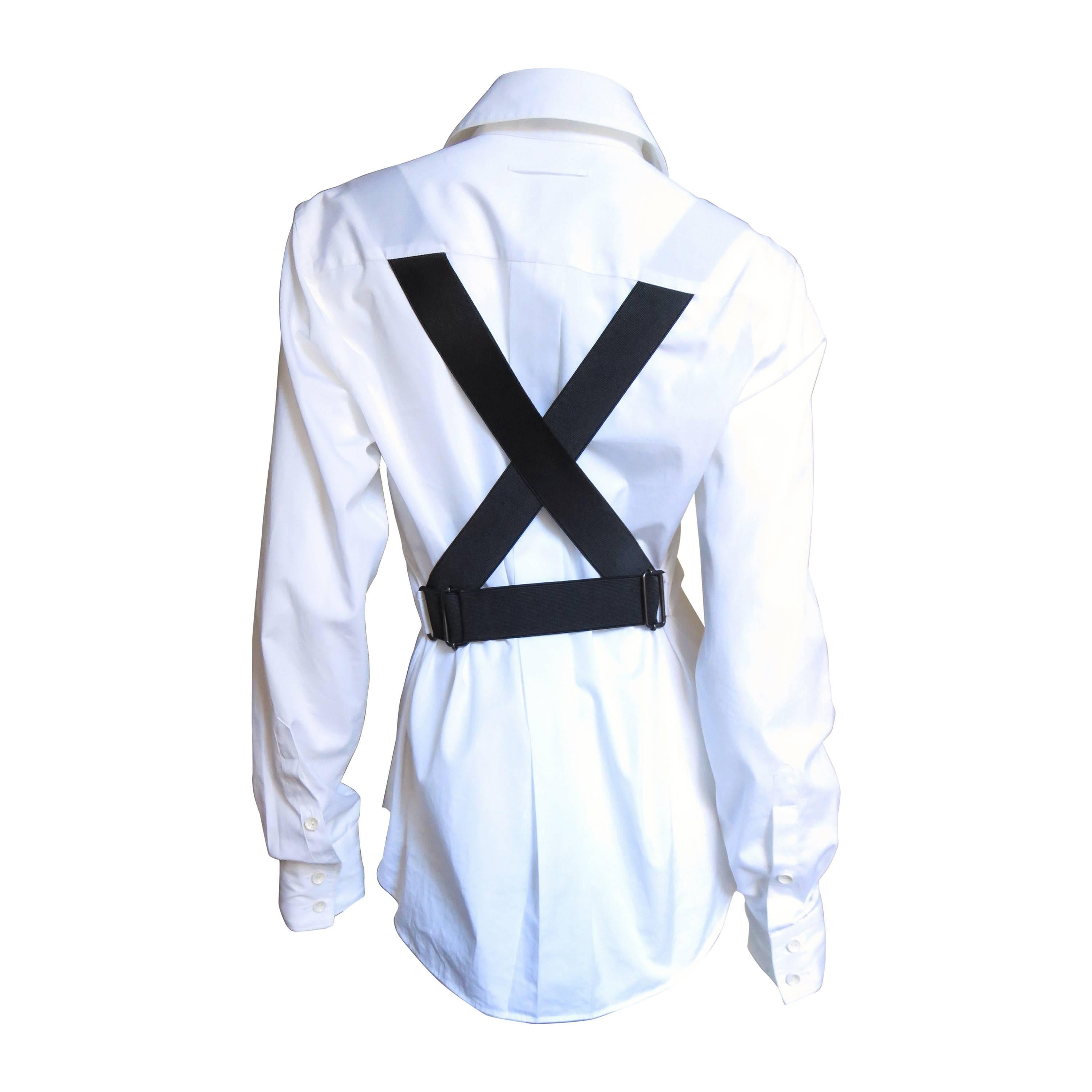 Fabulous Gaultier Cross Back White Shirt