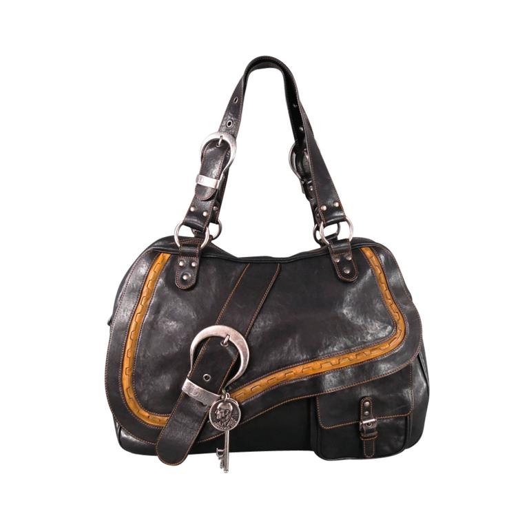 DIOR Black and Brown Leather Sac Gaucho Belt Buckle Saddle Shoulder Bag at  1stDibs | dior buckle bag, dior mini bag black buckle, dior bag buckle