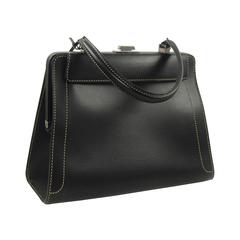 Vintage Delvaux Black Leather Illusion Bag with Optional Broadtail Cover