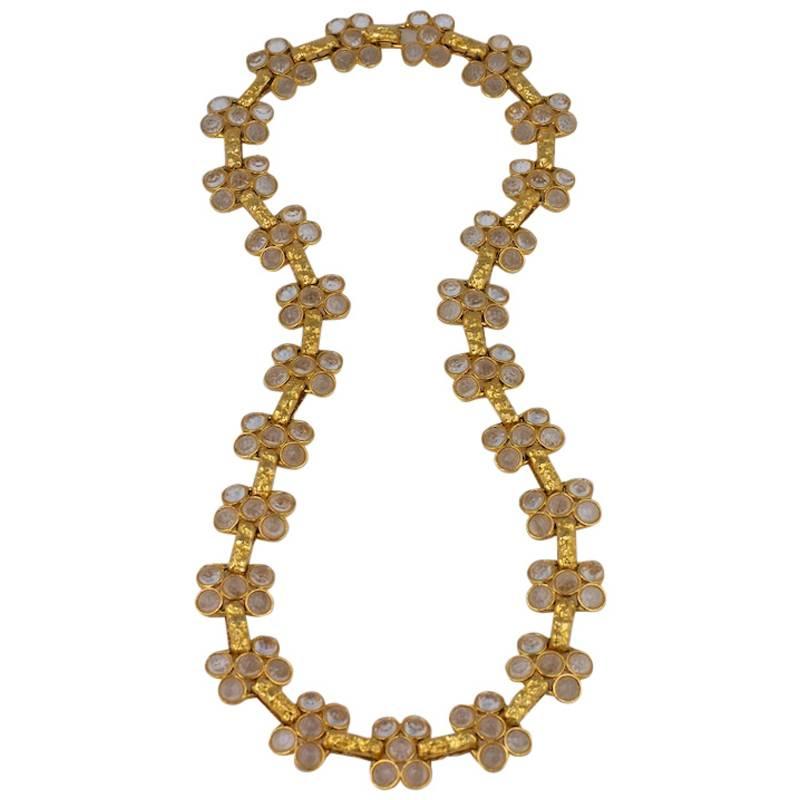 Kenneth Jay Lane Rock Crystal Chain For Sale