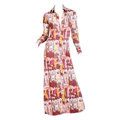 Geoffrey Beene Bazaar Art Deco Lady Jersey Dress