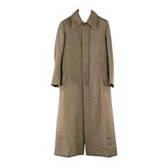 ANN DEMEULEMEESTER Men's 40 Olive Wool / Cotton Coat