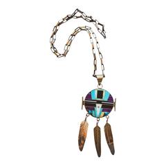 Yazzie Navajo Modernist Feather Necklace