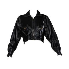 Escada Retro Buttery Black Leather Jacket