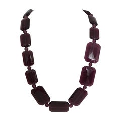 Kenneth J. Lane KJL  Purple Lucite Necklace